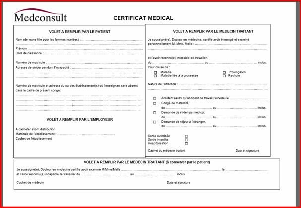 certificat médical medconsult